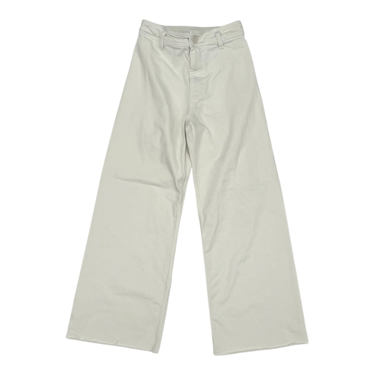 Jeans Wide Leg By Zara In White Denim, Size:6