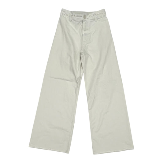 Jeans Wide Leg By Zara In White Denim, Size:6