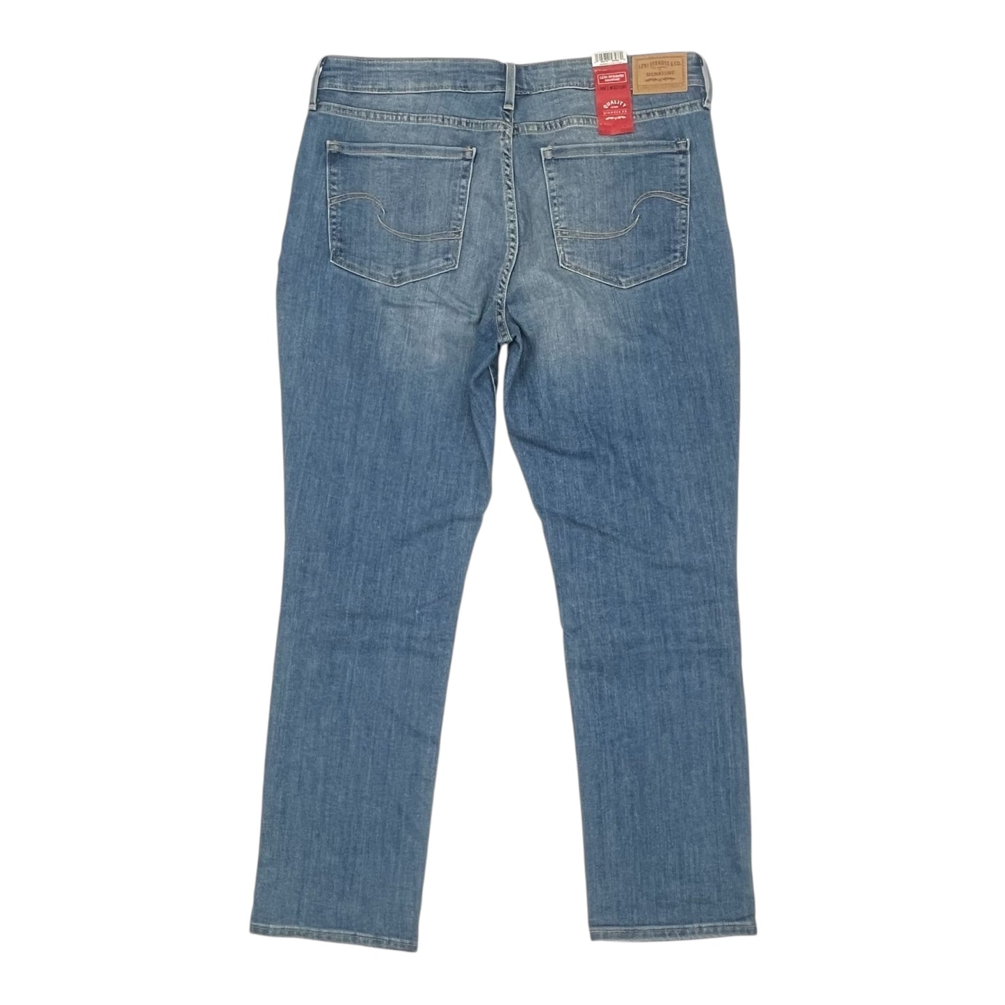Jeans Straight By Levis In Blue Denim, Size:14P