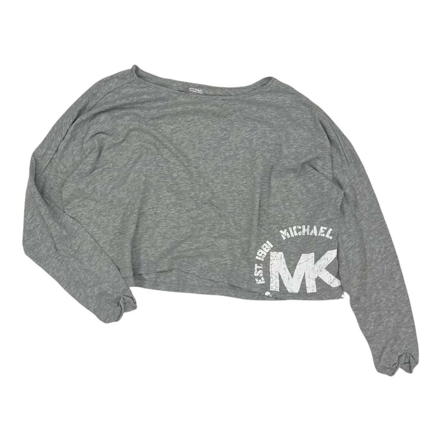 Top Ls Designer By Michael Kors In Grey, Size:L