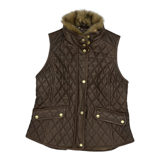 Vest Puffer & Quilted By Talbots In Brown, Size:22Womens