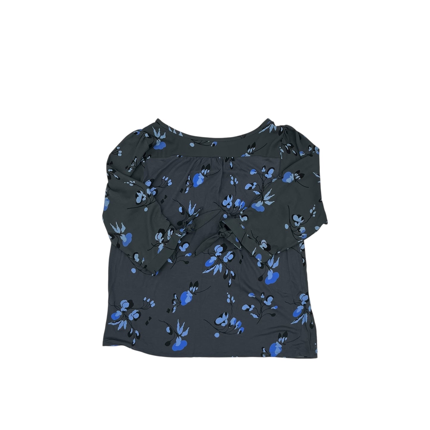 Blouse 3/4 Sleeve By Loft In Grey, Size:L