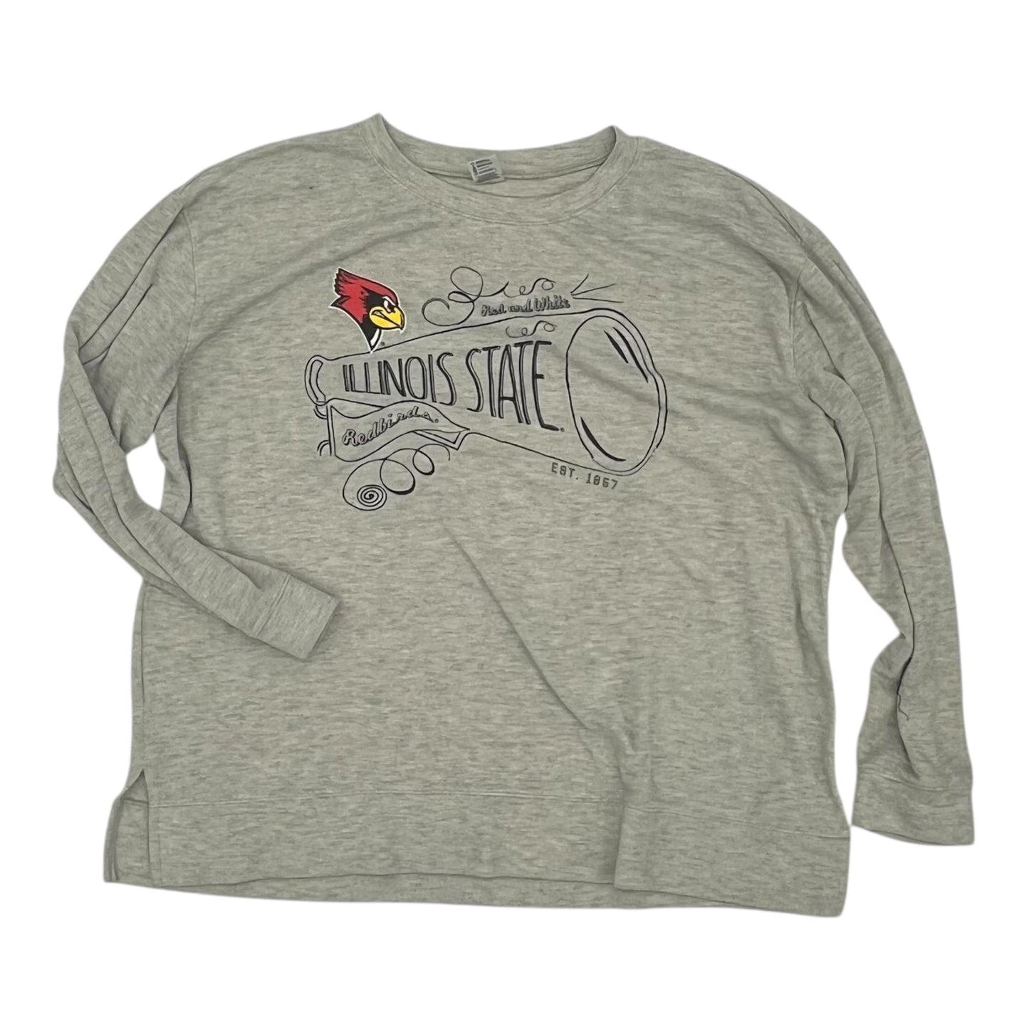 Athletic Top Ls Crewneck By Clothes Mentor In Tan, Size:Xl