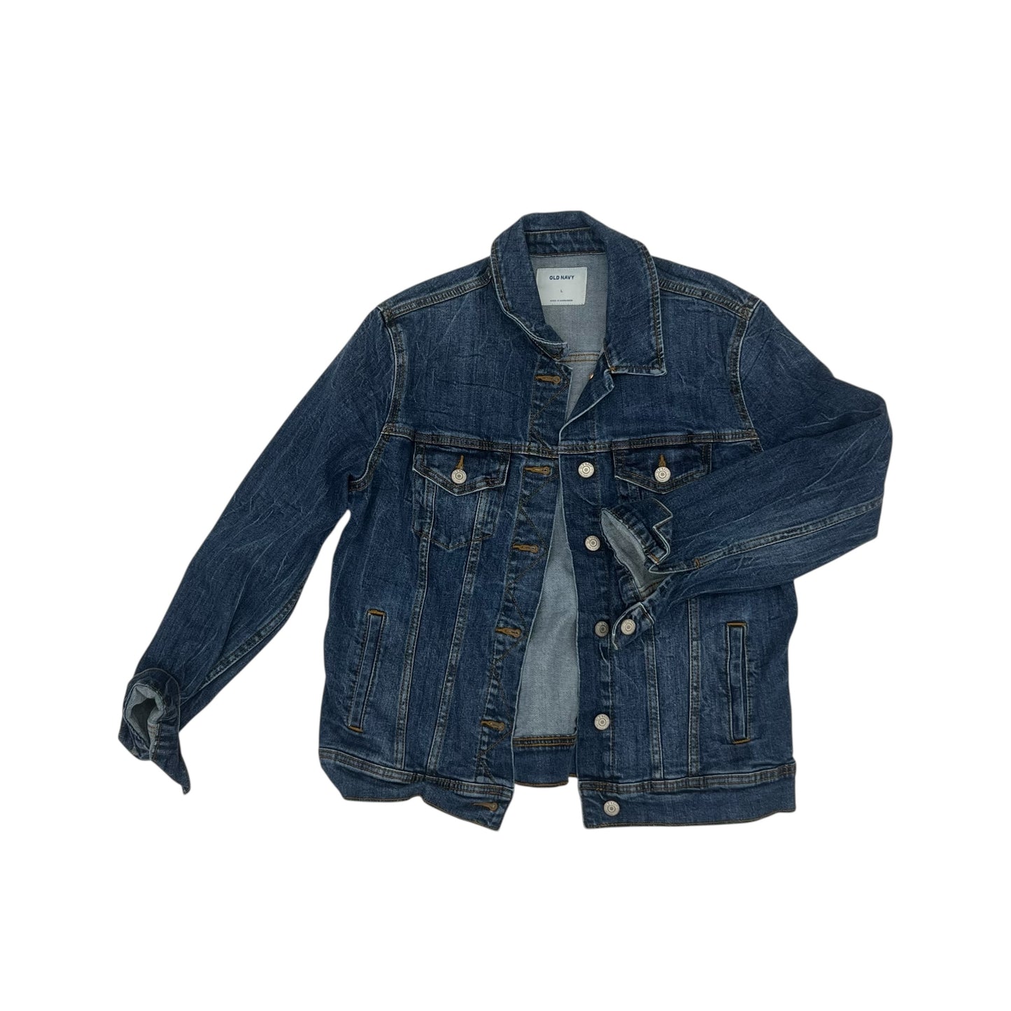 Jacket Denim By Old Navy In Blue Denim, Size:L