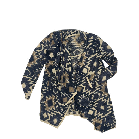 Cardigan By Lucky Brand In Blue & Cream, Size:S