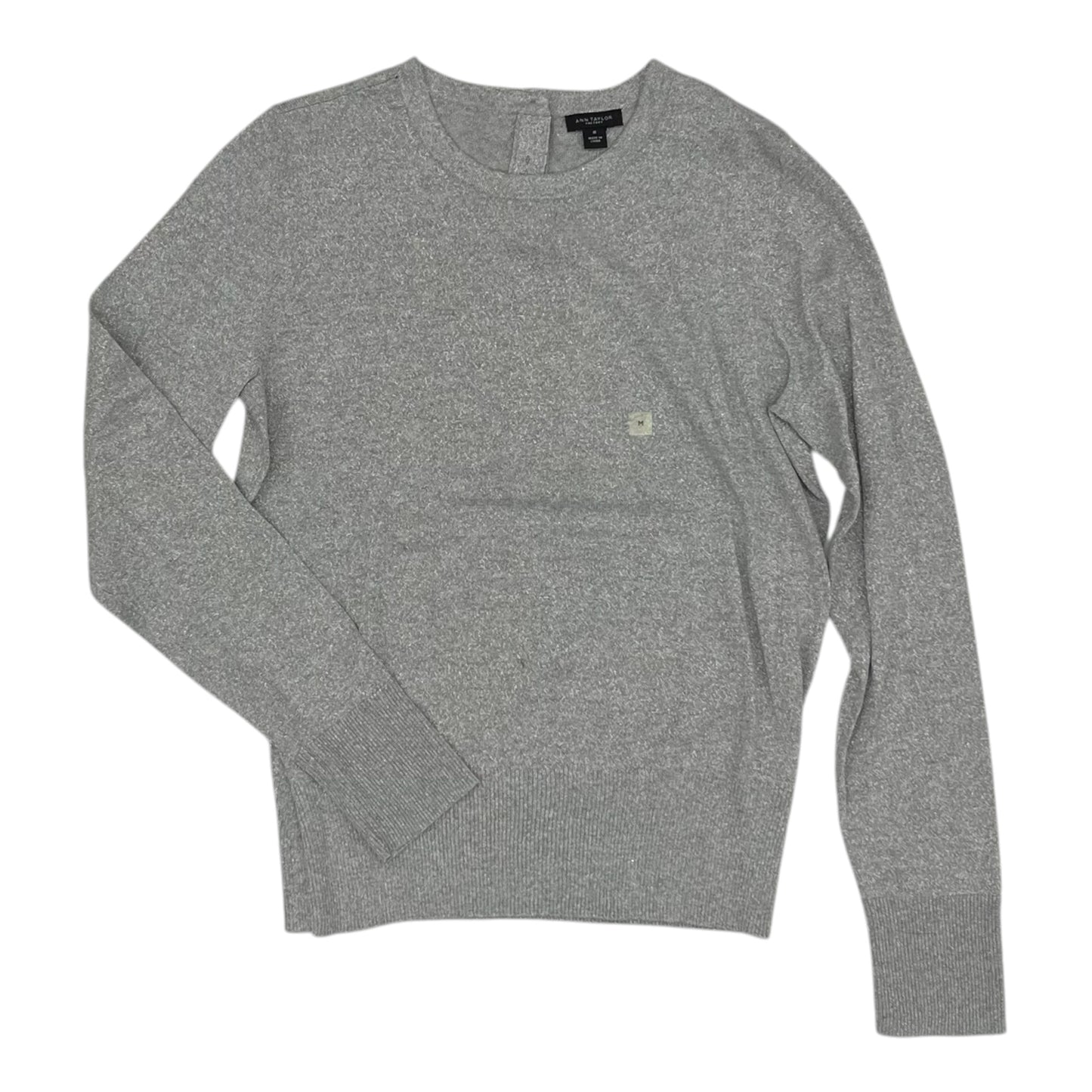 Sweater By Ann Taylor In Silver, Size:M