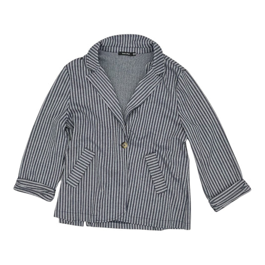 Blazer By Doe & Rae In Blue & White, Size:1X