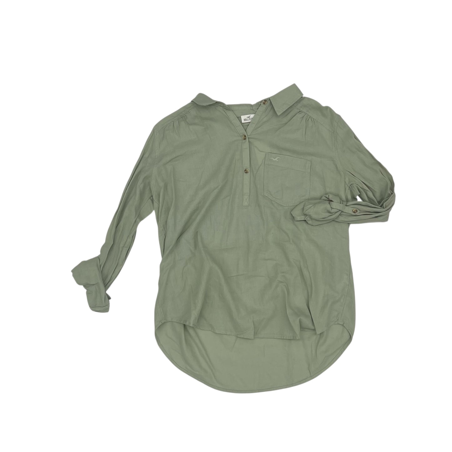 Top Ls By Hollister In Green, Size:M