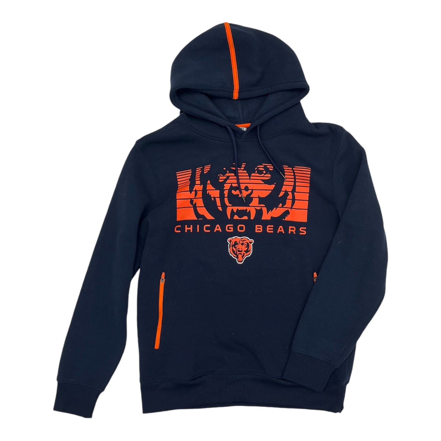 Athletic Sweatshirt Hoodie By Nfl In Blue & Orange, Size:M