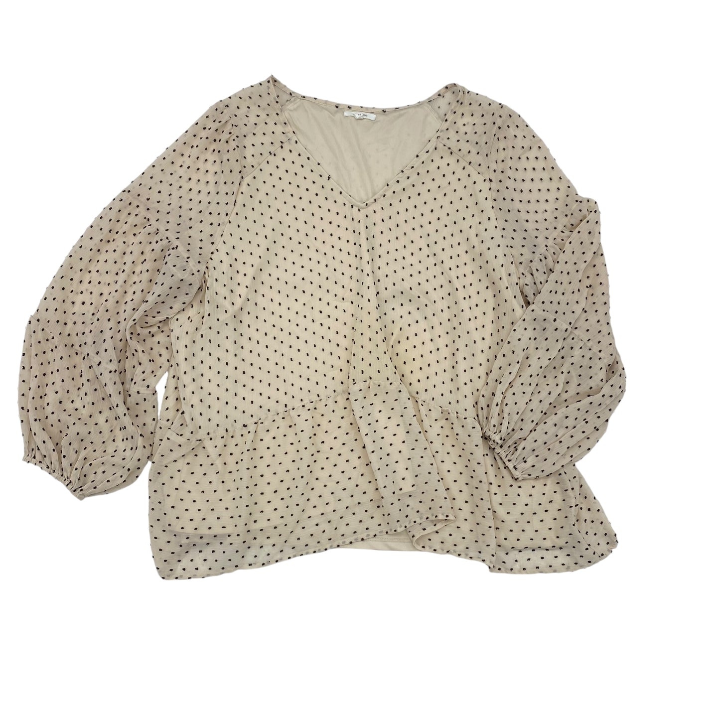 Top Ls By Maurices In Beige, Size:1X