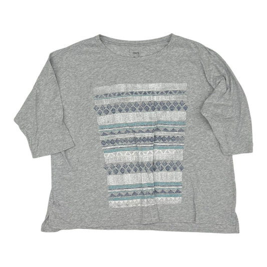Top 3/4 Sleeve By Sonoma In Grey, Size:3X