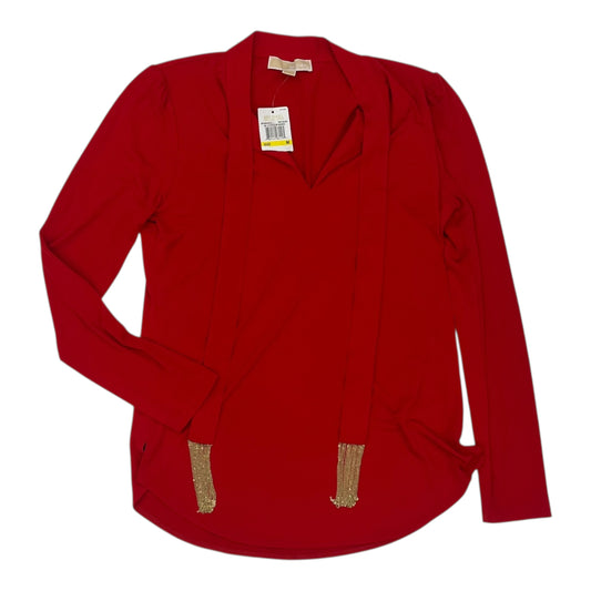 Bodysuit Designer By Michael Kors In Red, Size:M