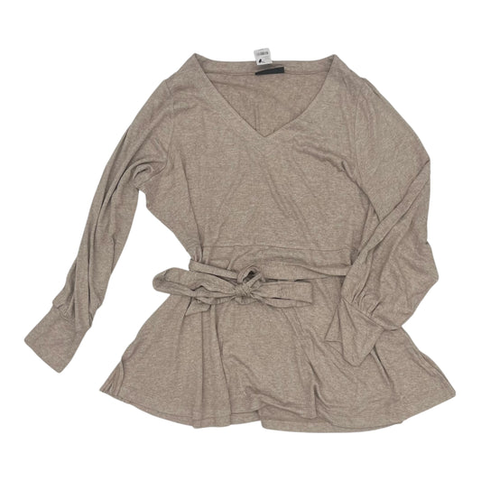 Tunic Ls By Lane Bryant In Tan, Size:2X