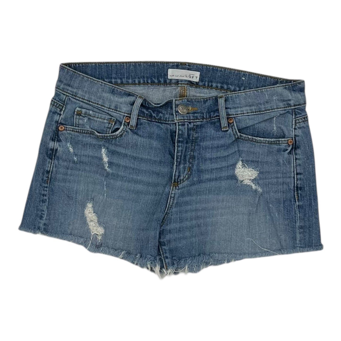 Shorts By Loft In Blue Denim, Size:6
