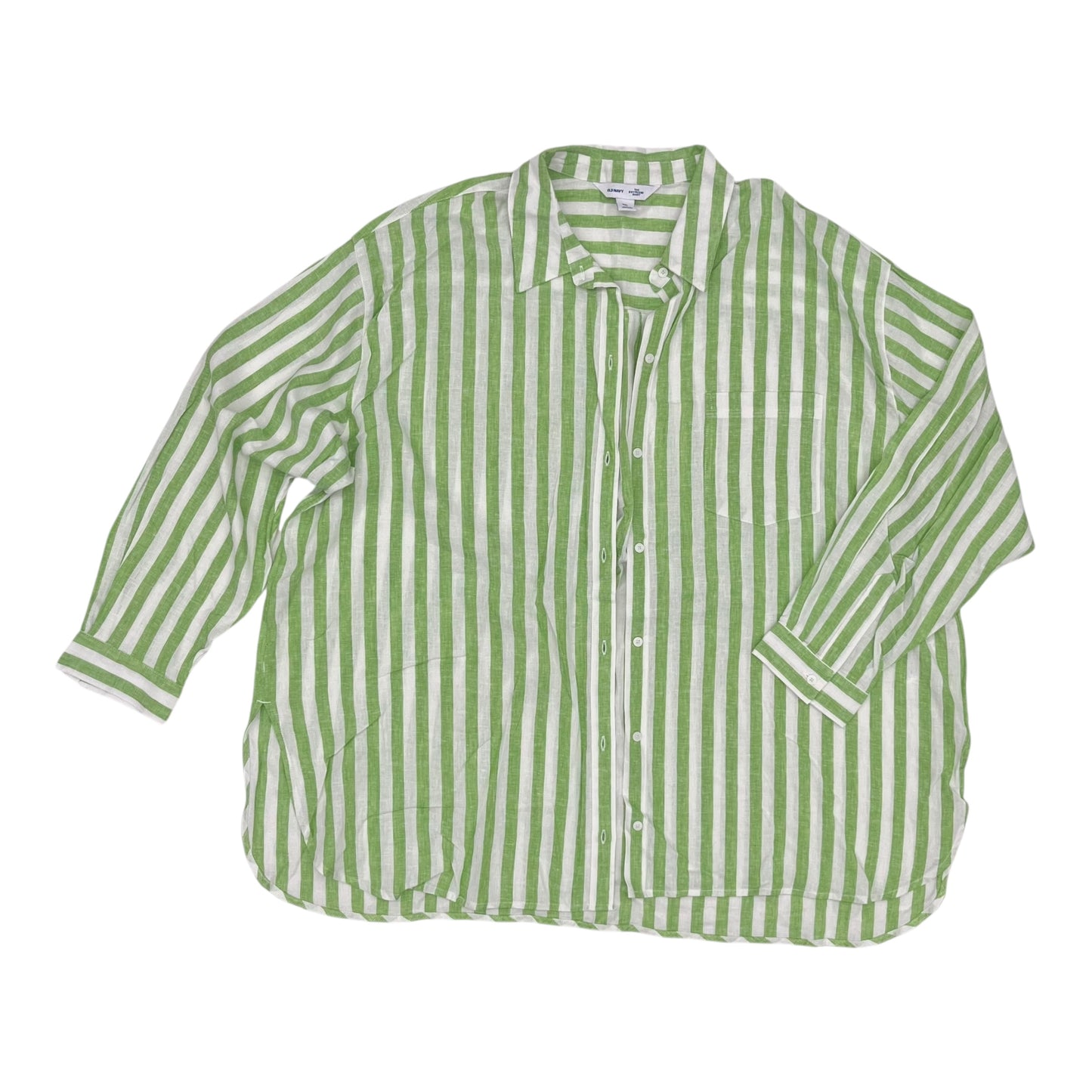 Top Ls By Old Navy In Green & White, Size:Xxl