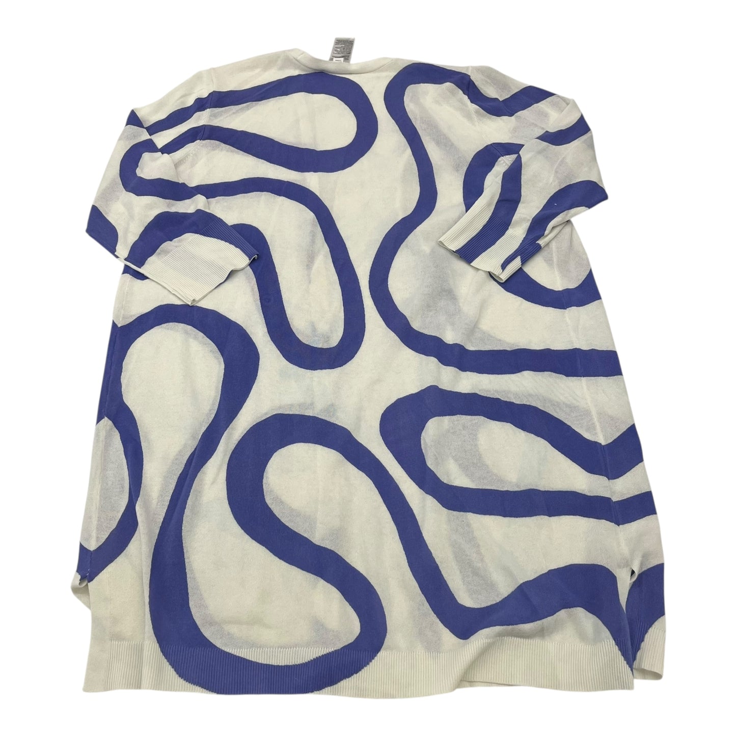 Cardigan By Chicos In Blue & White, Size:L