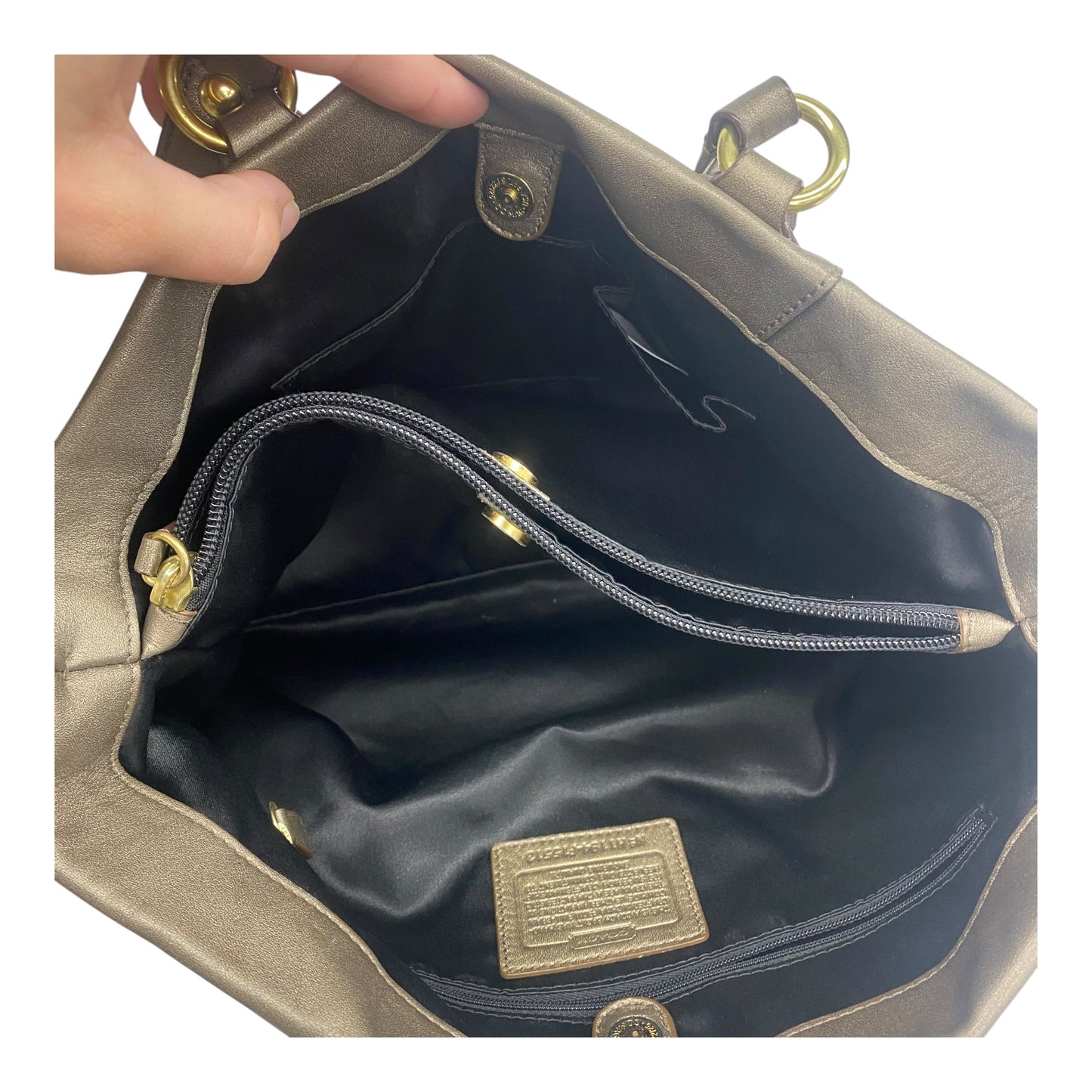 Handbag Designer By Coach In Brown, Size:Medium