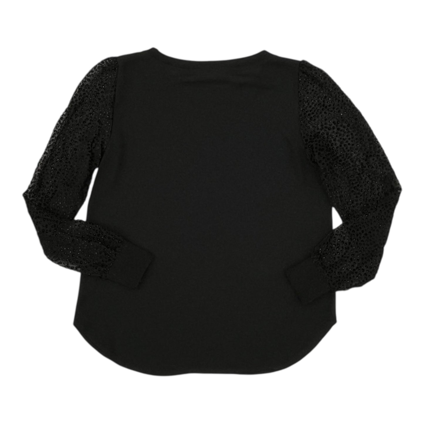 Blouse Ls By Loft In Black, Size:Xs
