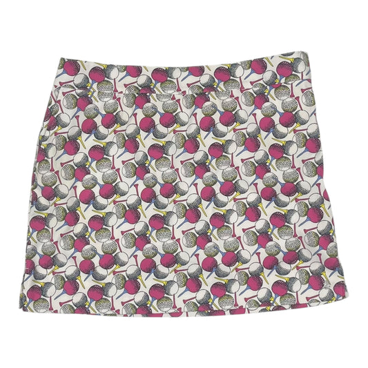 Athletic Skort By Izod In Pink & White, Size:12