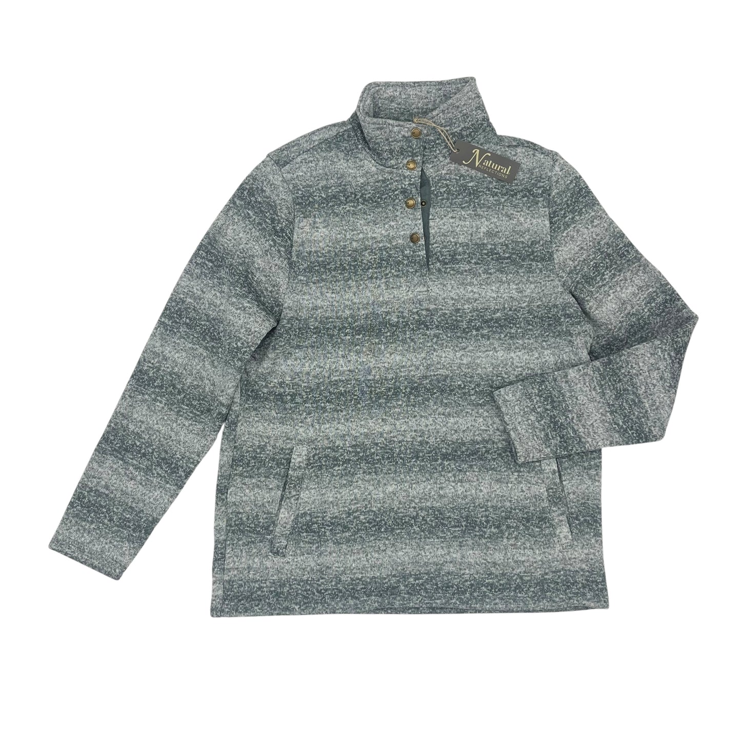 Sweatshirt Collar By Natural Reflections In Grey, Size:M