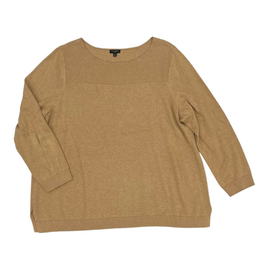 Sweater By Talbots In Tan, Size:2X