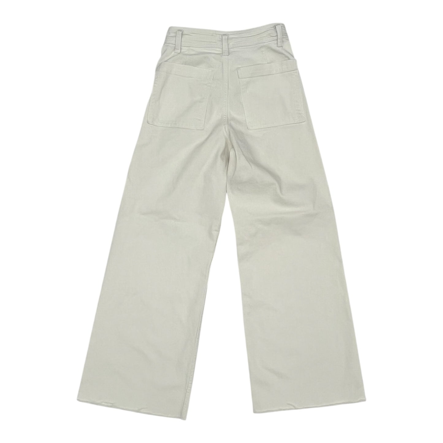 Jeans Wide Leg By Zara In White Denim, Size:6