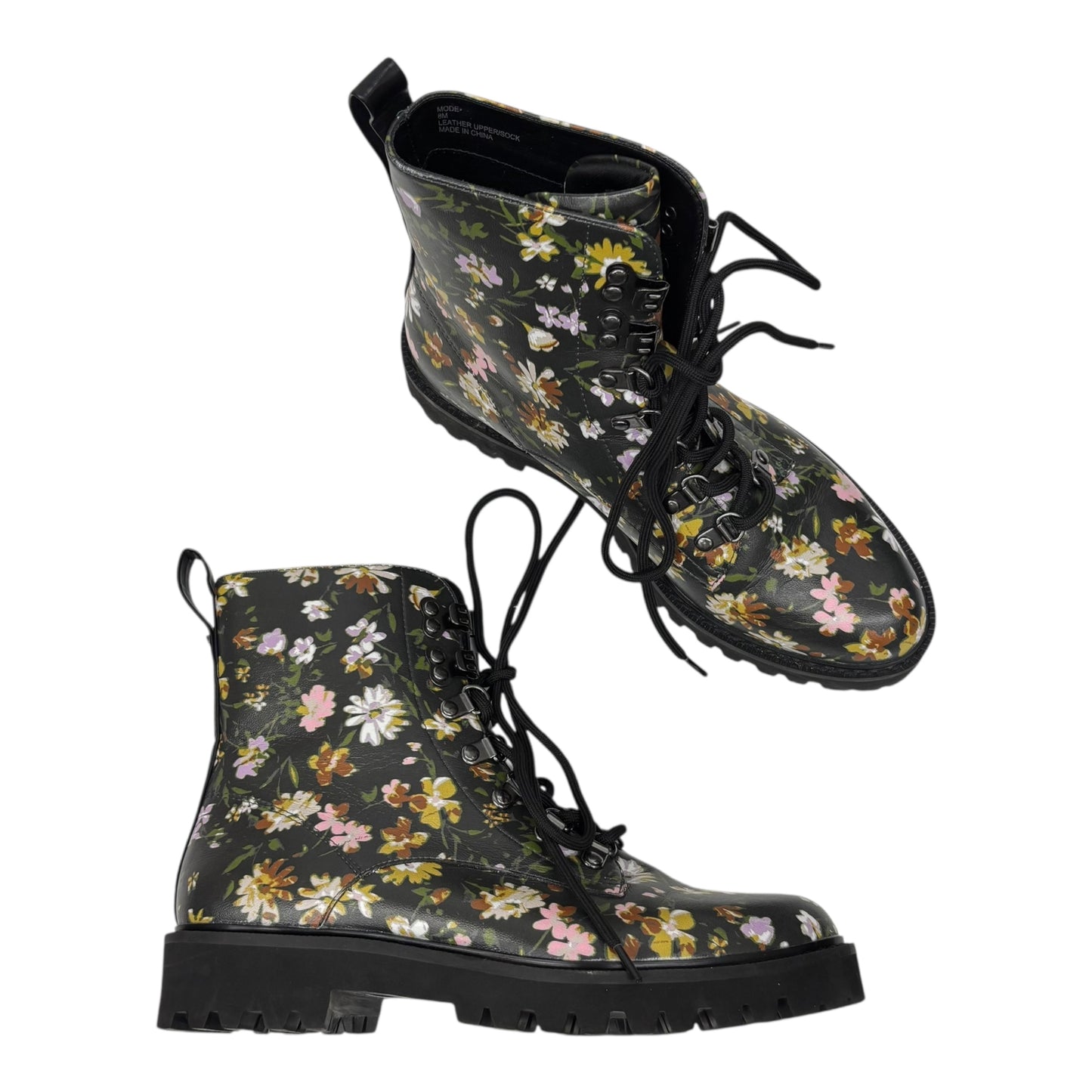 Boots Combat By Sanctuary In Floral Print, Size:8