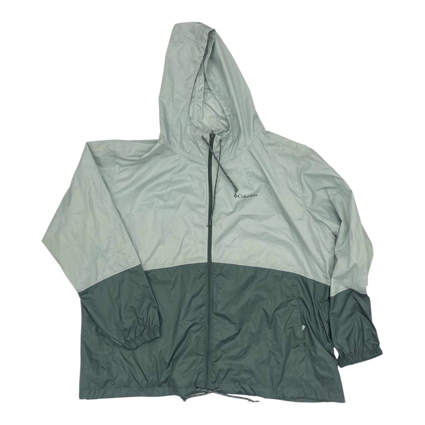 Jacket Windbreaker By Columbia In Green, Size:3X