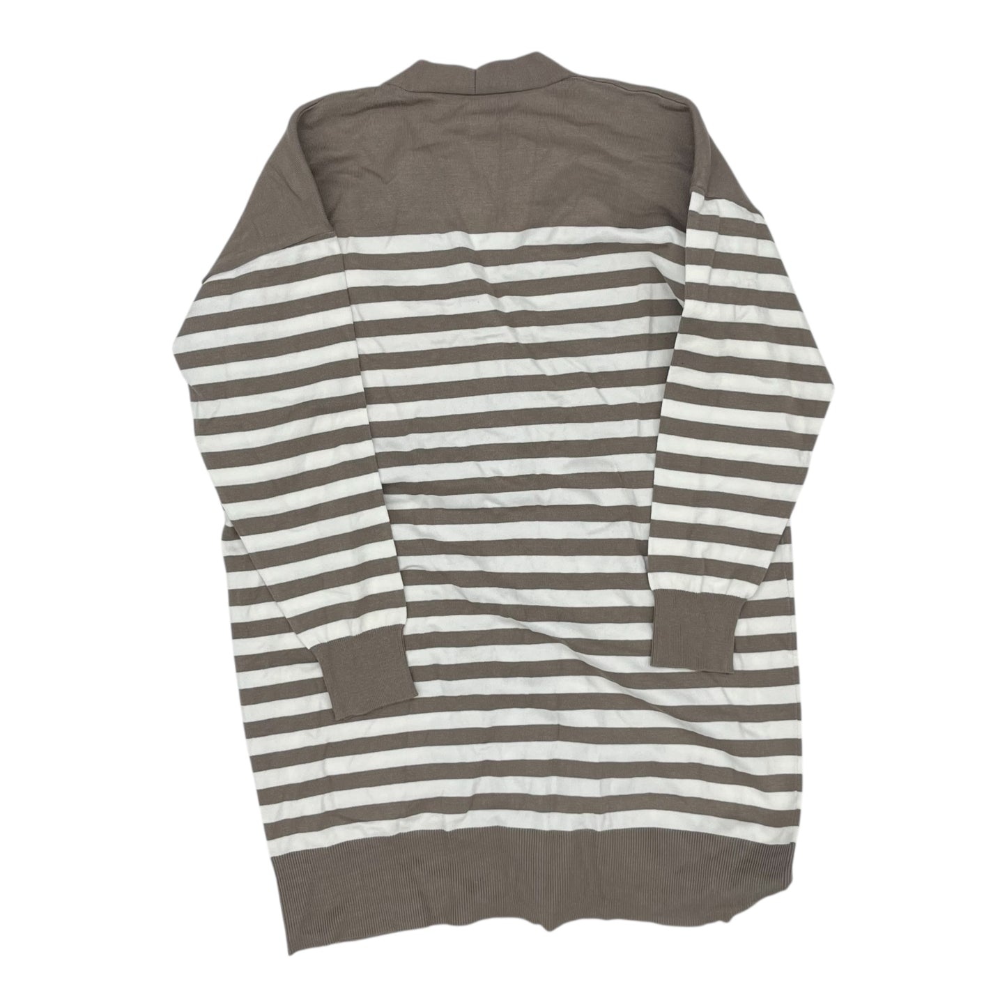 Sweater Cardigan By Cme In Brown & Cream, Size:Xl