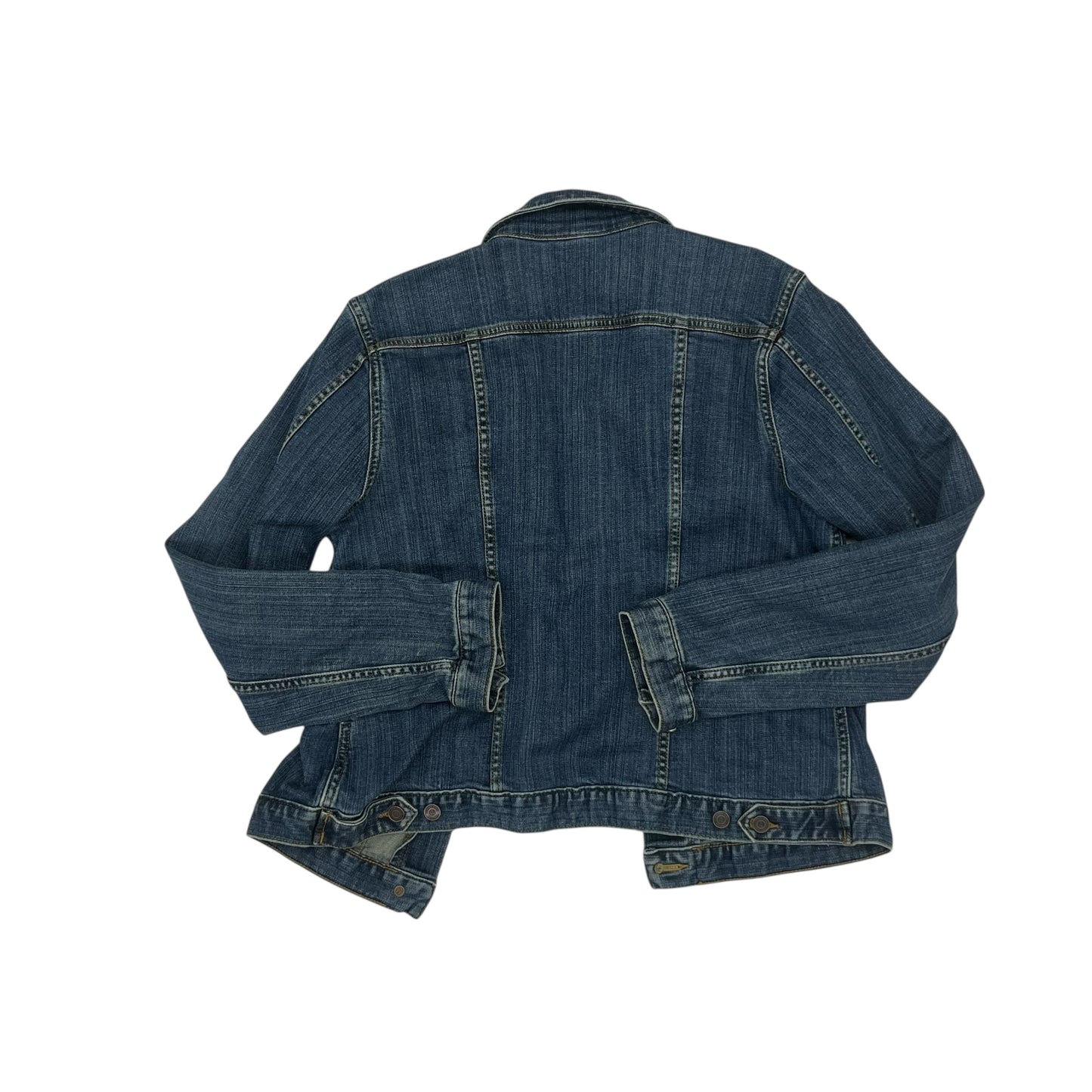 Jacket Denim By Lands End In Black Denim, Size:M