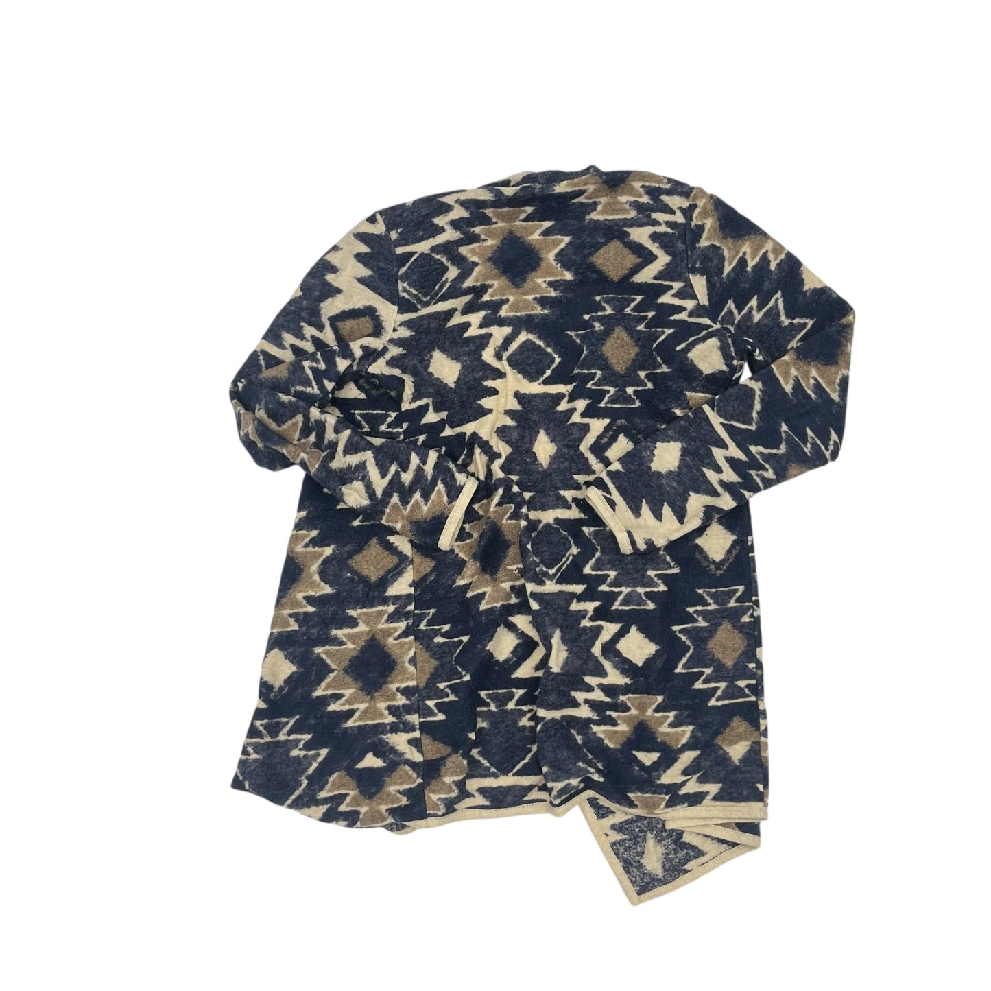 Cardigan By Lucky Brand In Blue & Cream, Size:S