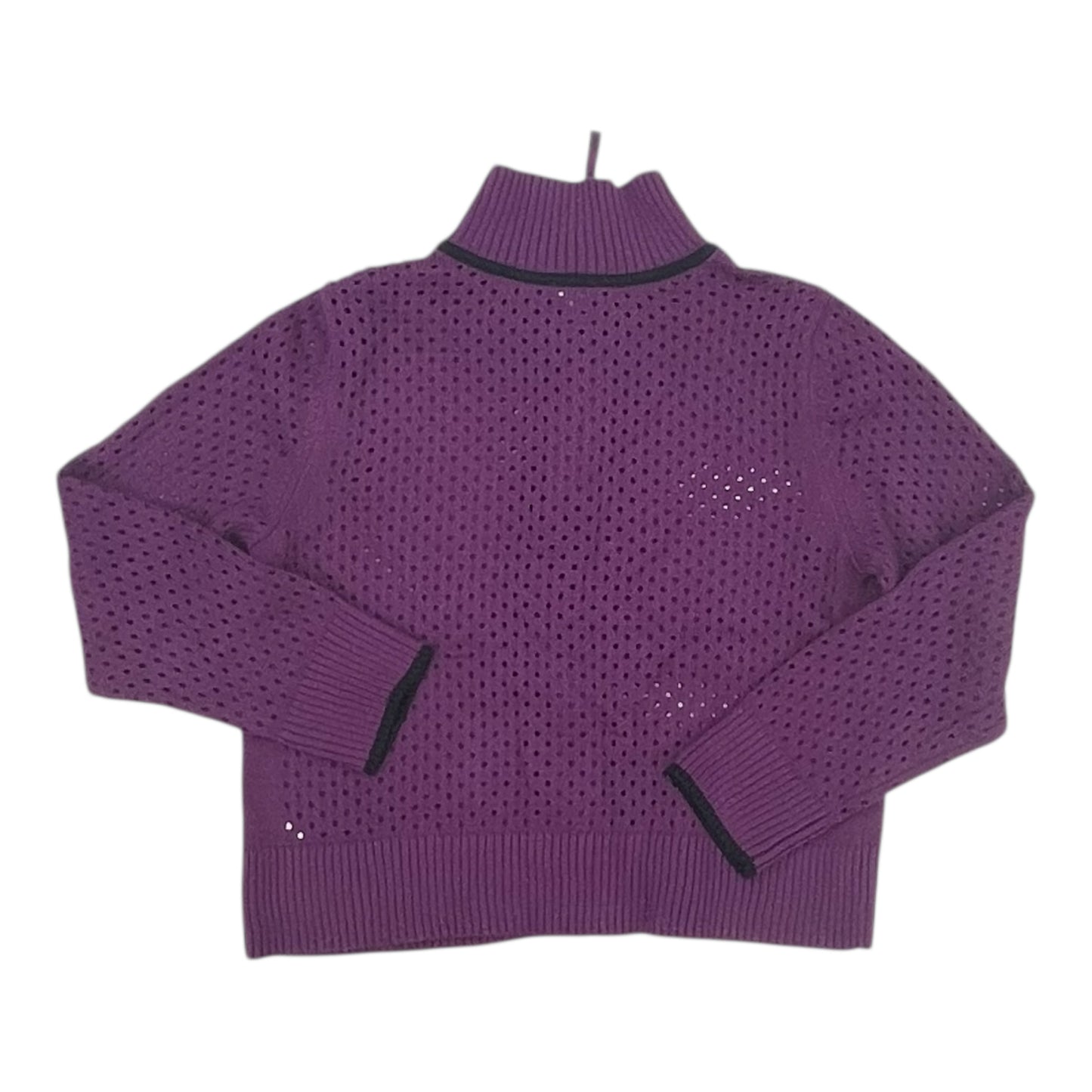 Sweater Cardigan By Talbots In Purple, Size:L