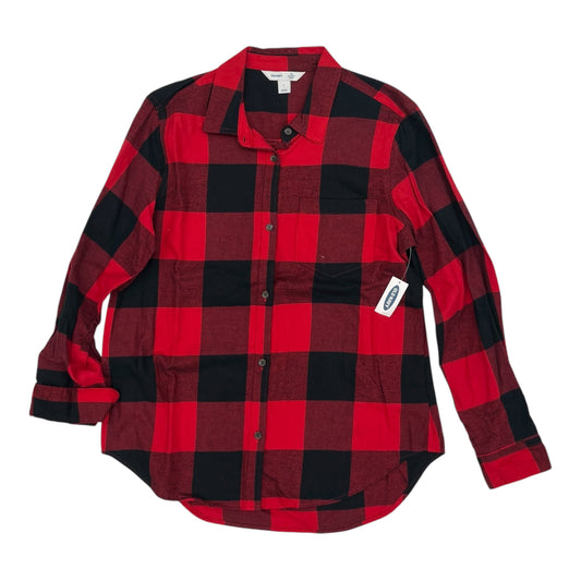 Blouse Ls By Old Navy In Black & Red, Size:L