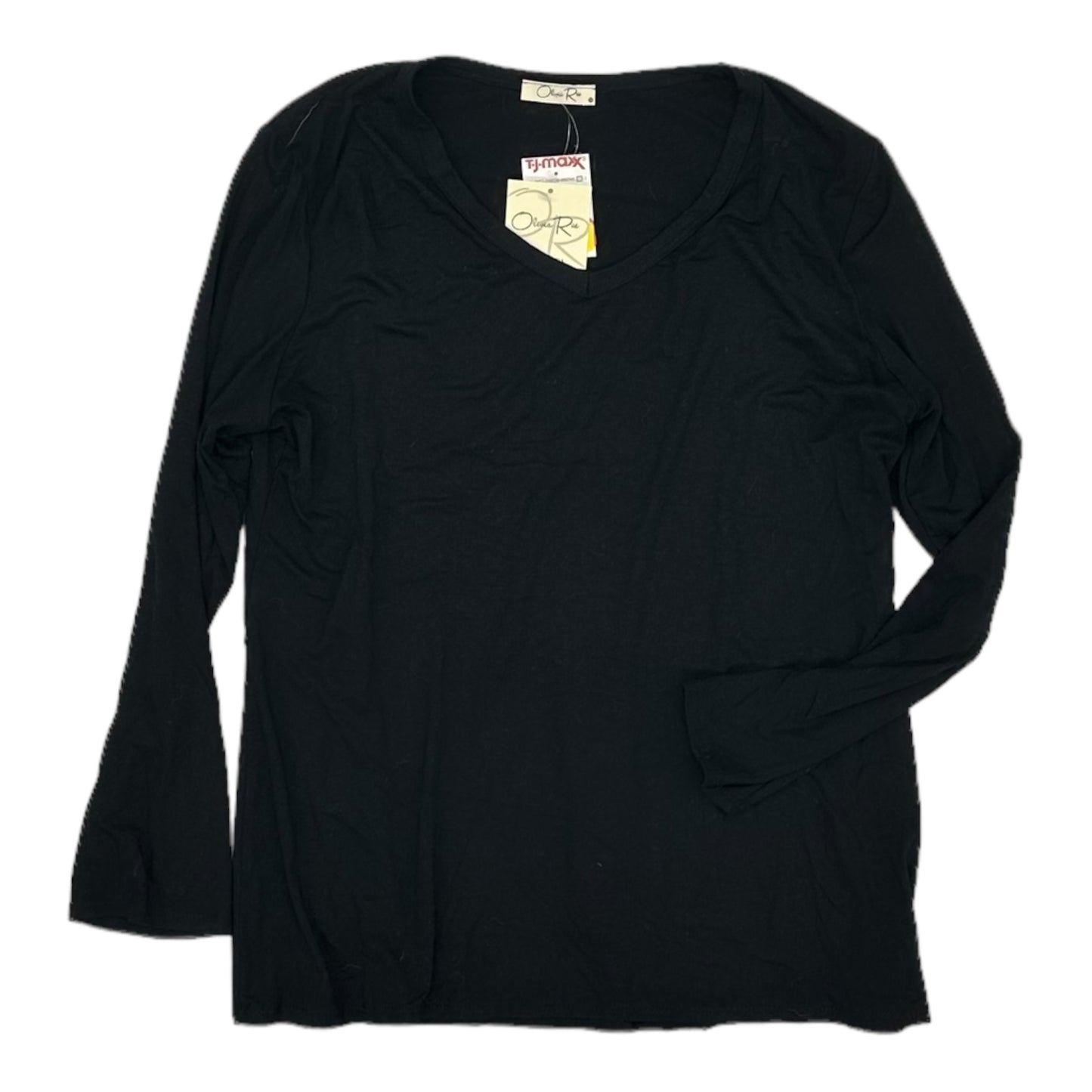 BLACK TOP LS BASIC by CLOTHES MENTOR Size:1X