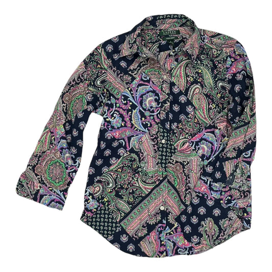 Top Ls By Lauren By Ralph Lauren In Paisley Print, Size:S