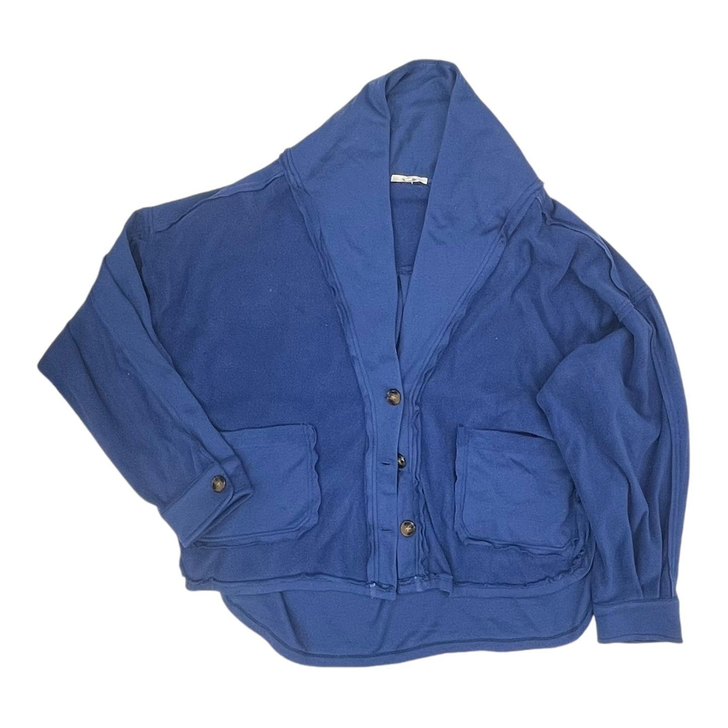 Jacket Shirt By Clothes Mentor In Blue, Size:2X