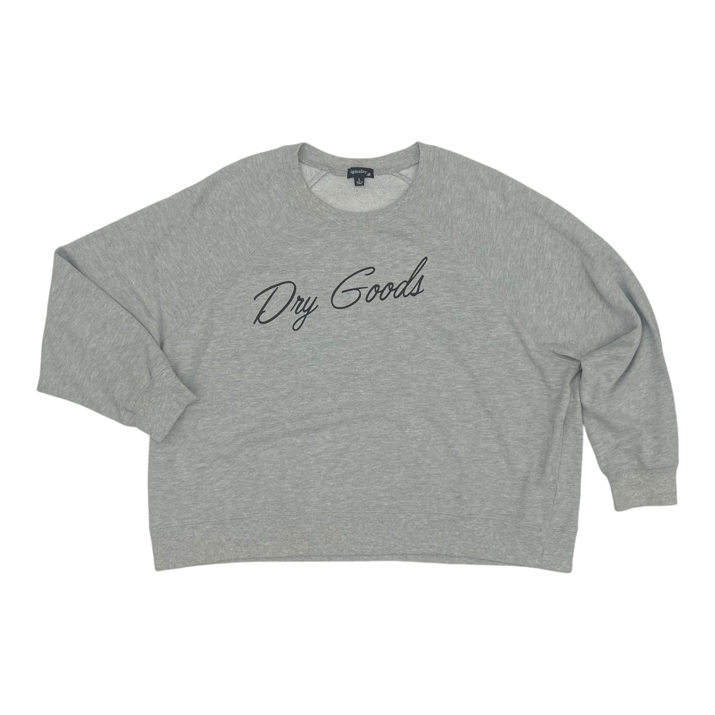 Sweatshirt Crewneck By Clothes Mentor In Grey, Size:L