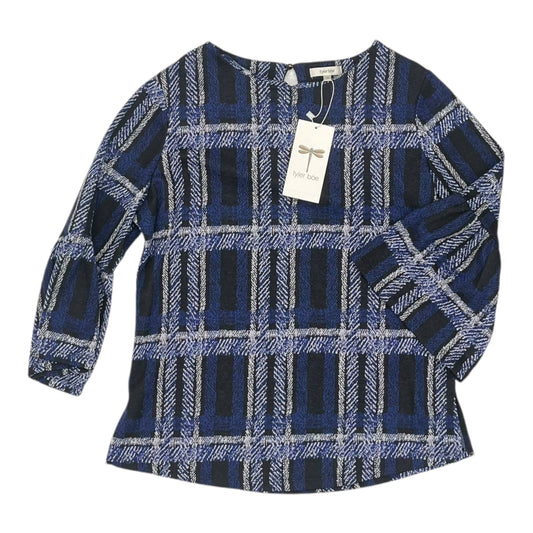 Blouse Ls By Tyler Boe In Black & Blue, Size:M