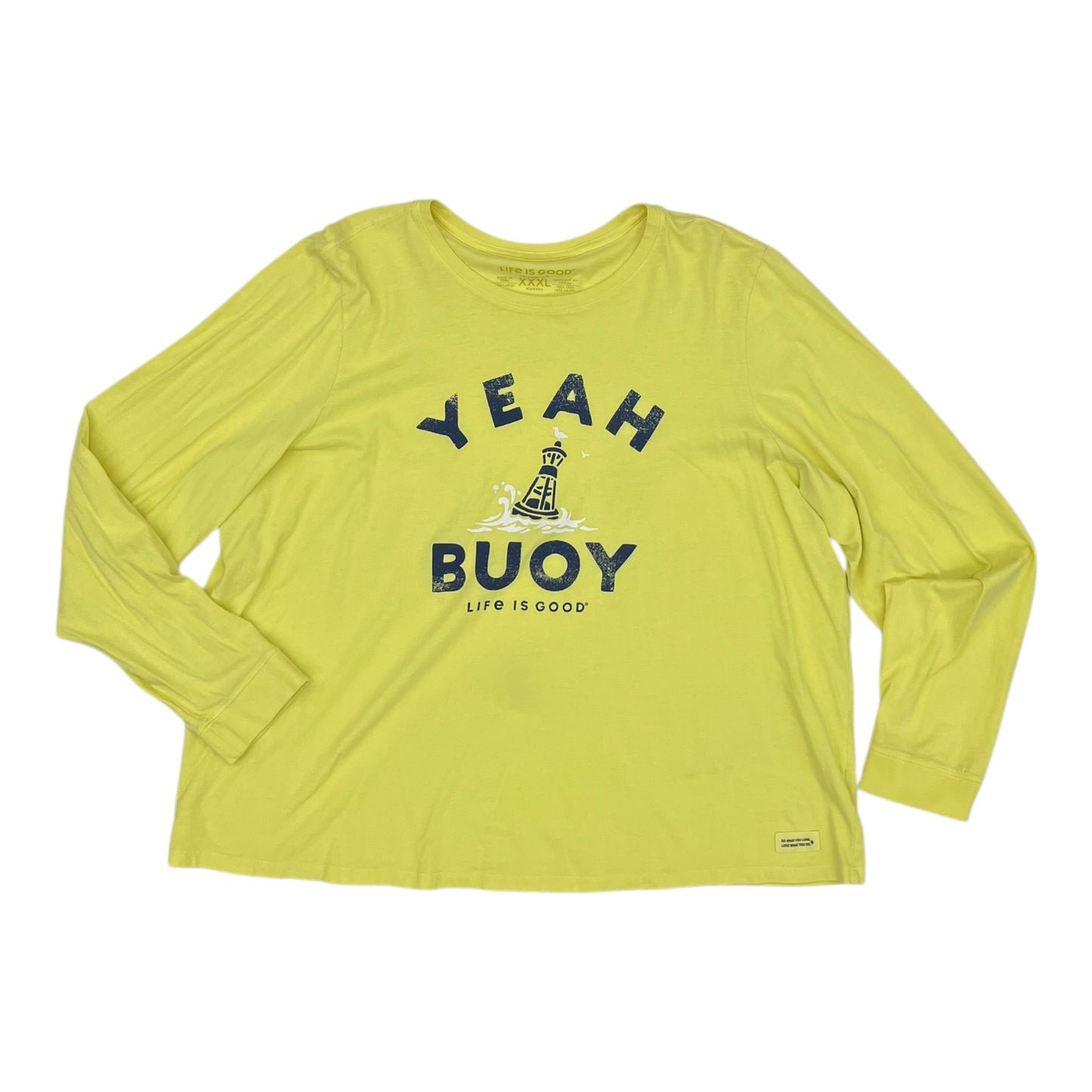 Top Ls By Life Is Good In Yellow, Size:3X