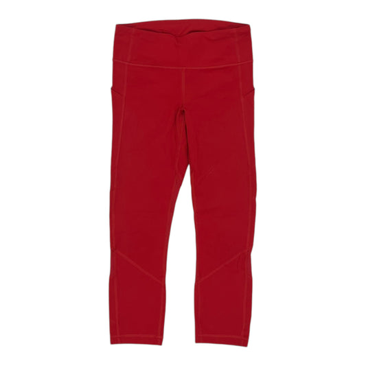 Athletic Leggings Capris By Lululemon In Red, Size:S