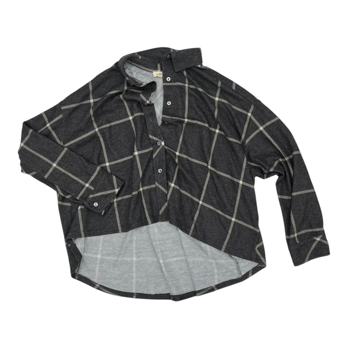 Top Ls By Clothes Mentor In Grey, Size:M