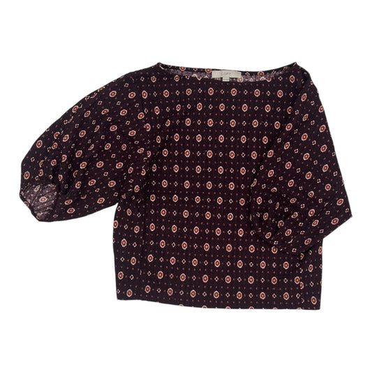 Top 3/4 Sleeve By Loft In Red, Size:M