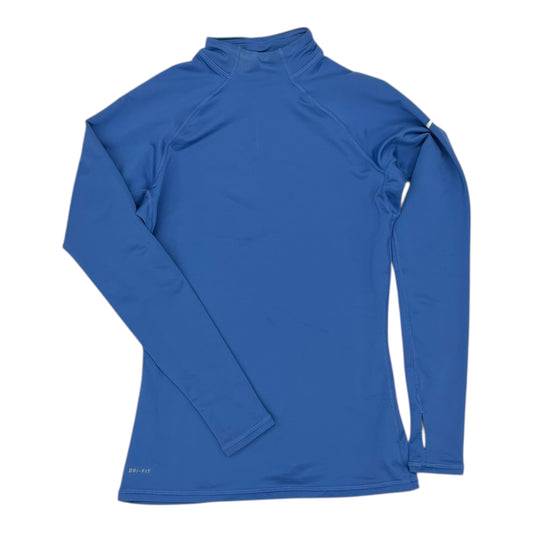 Athletic Top Ls Collar By Nike In Blue, Size:M