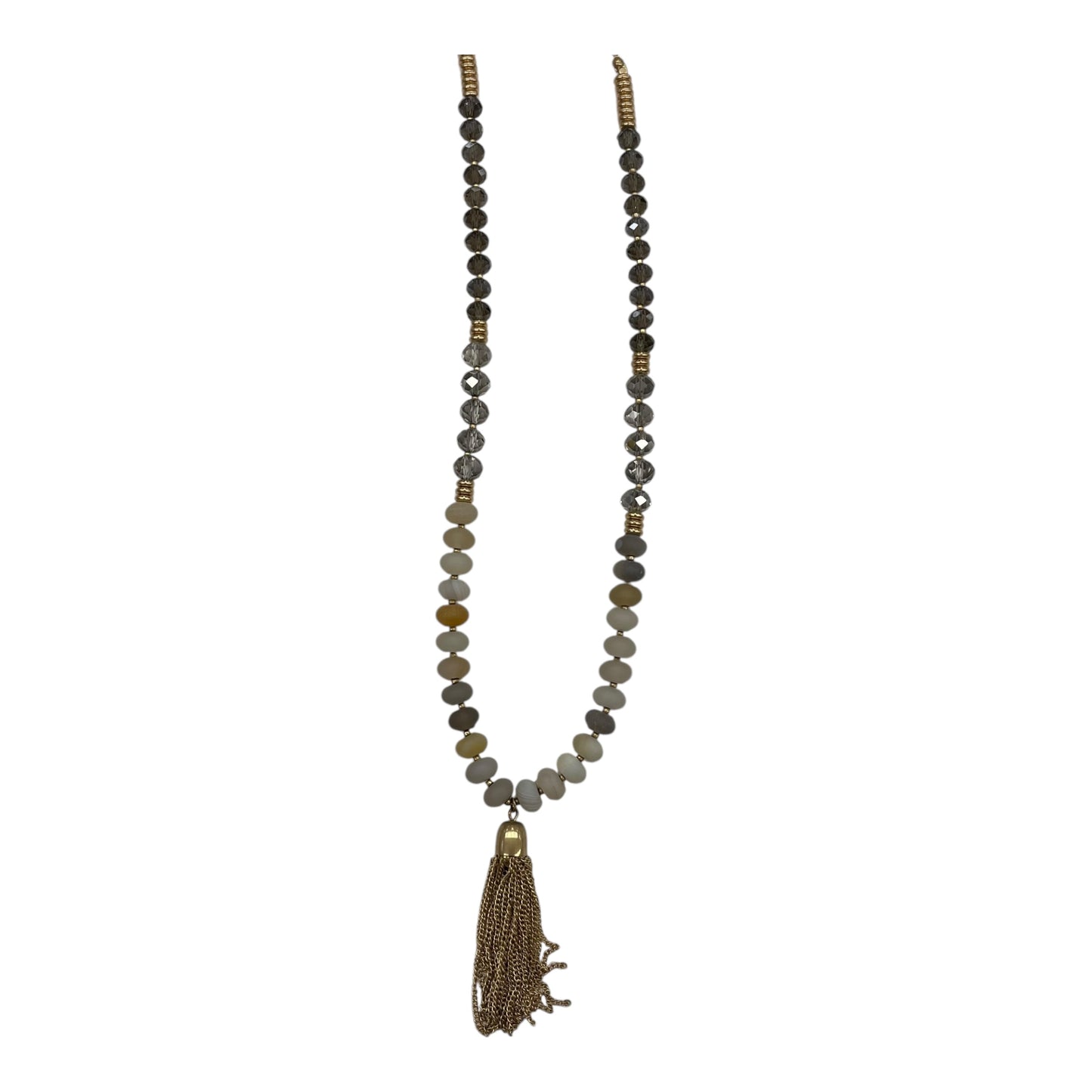 Necklace Statement By Loft In Gold & Grey