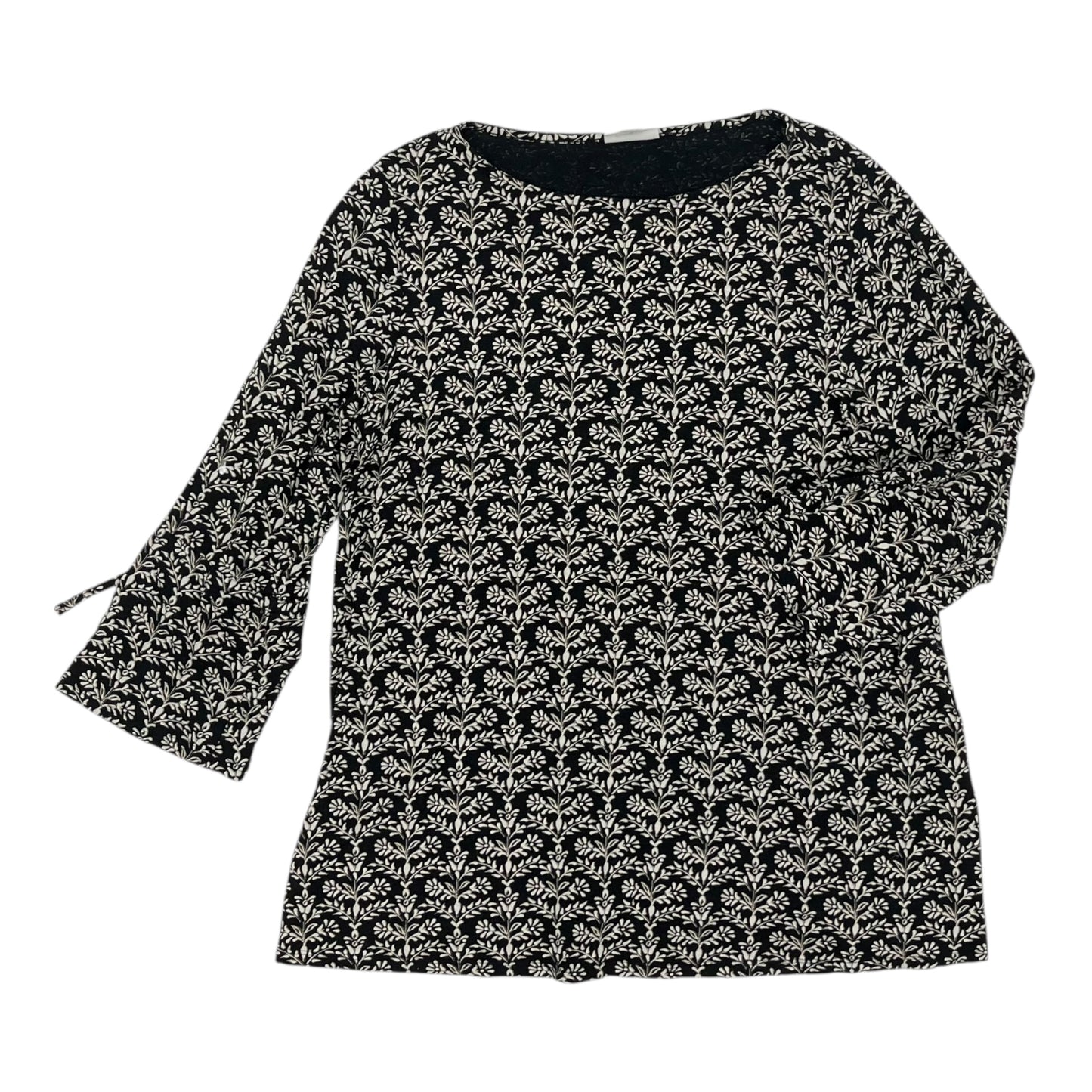 Top 3/4 Sleeve By J. Jill In Black, Size:M