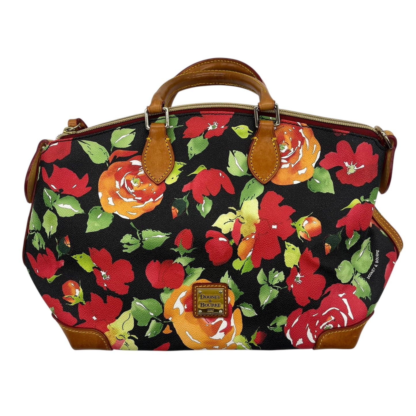 Handbag Designer By Dooney And Bourke In Floral Print, Size:Medium