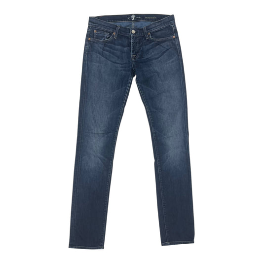 Jeans Boot Cut By 7 For All Mankind In Blue Denim, Size:8