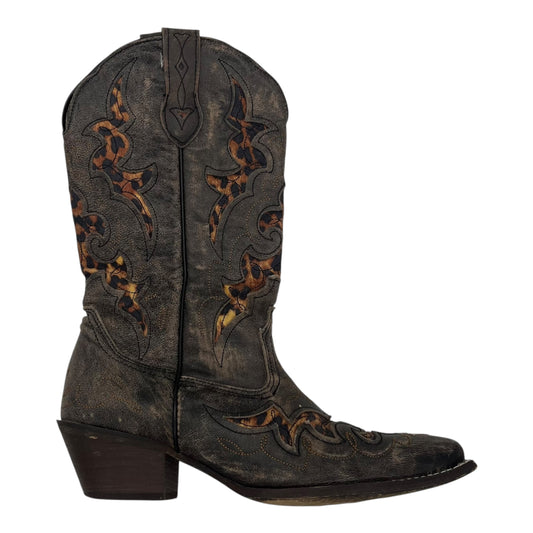 BOOTS WESTERN by  CMA In BROWN, Size: 7