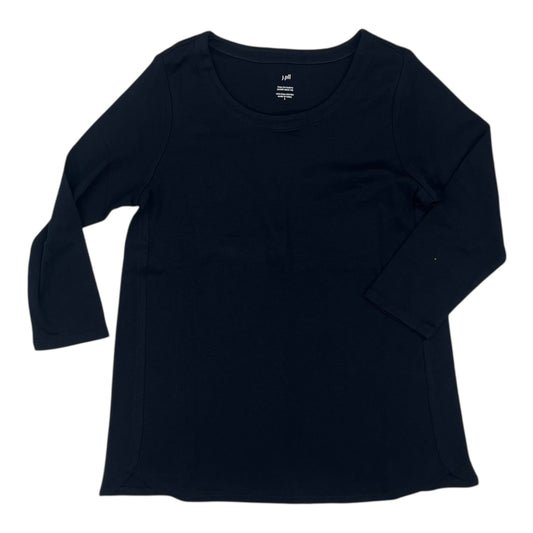 Top 3/4 Sleeve Basic By J. Jill In Navy, Size:S