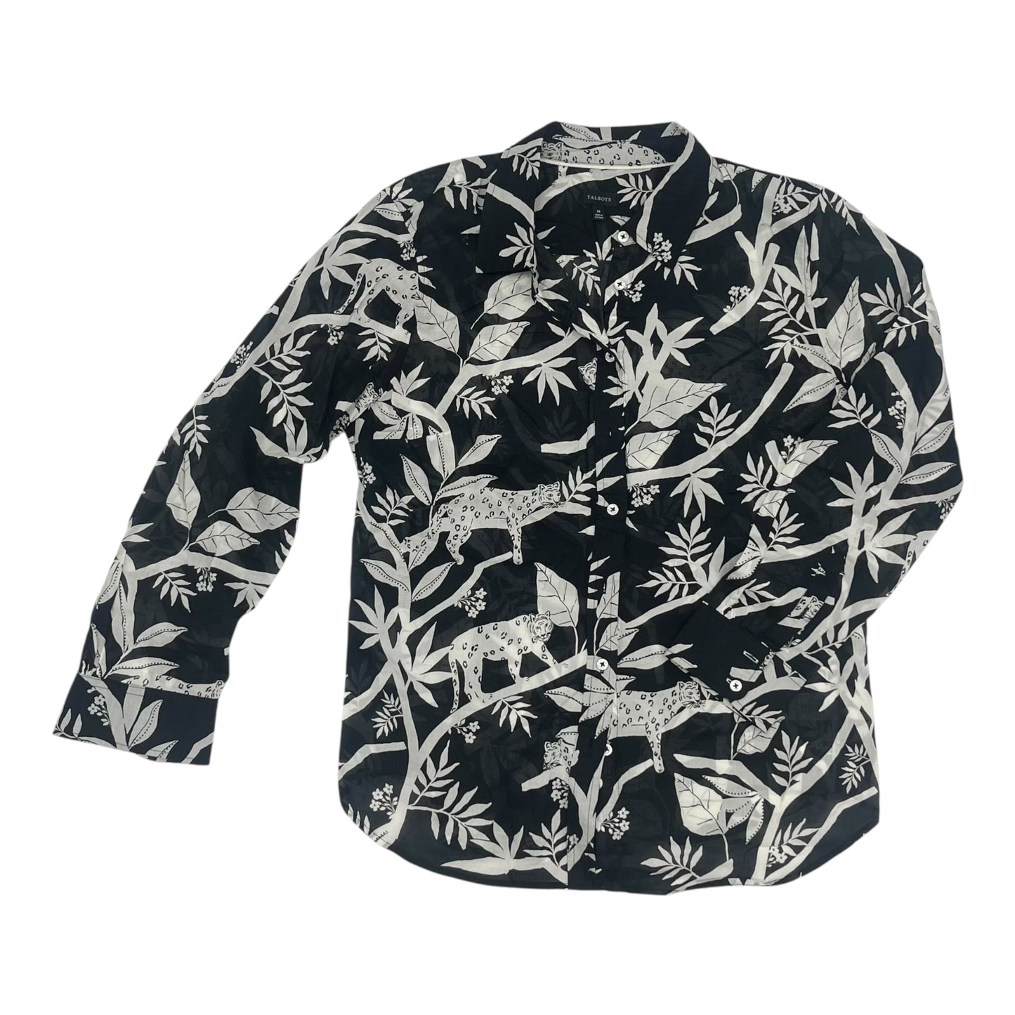 Blouse Ls By Talbots In Black, Size:M